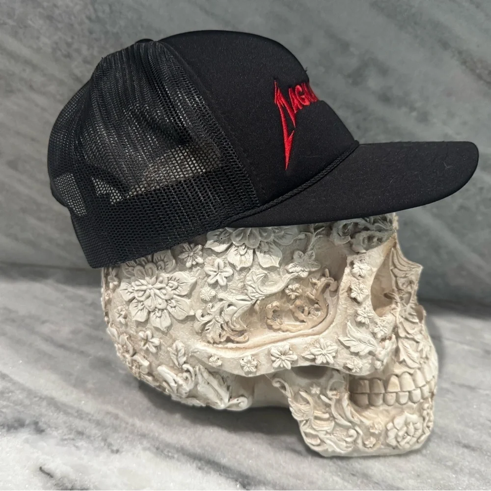 Magnanimous Brewing Trucker Hat Black Mesh Cap – Metallica Style Logo Punk Rock - Picture 2 of 5